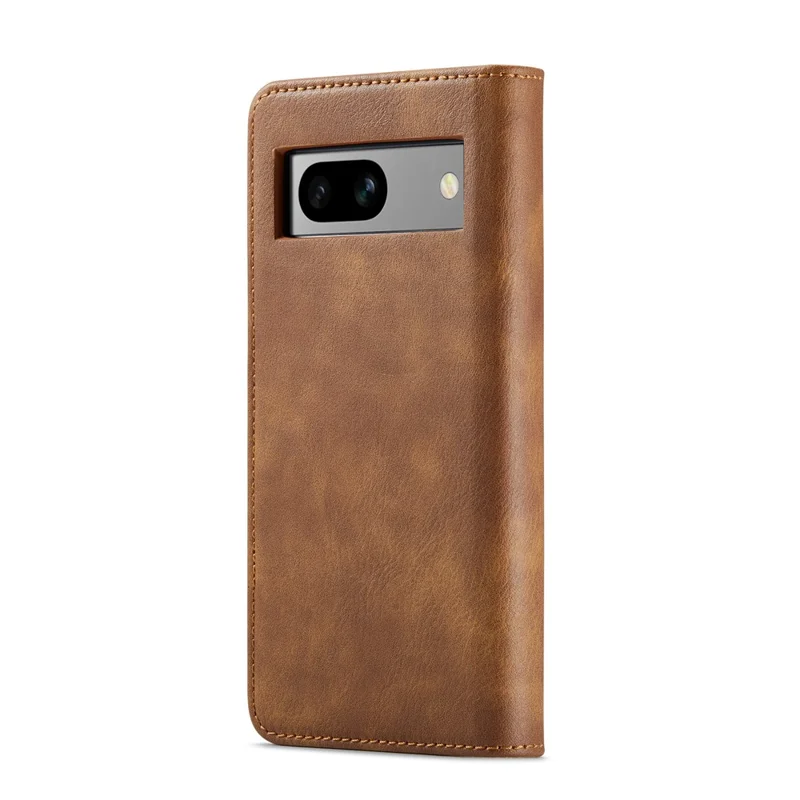 DG.MING for Google Pixel 8a Case Removable 2 in 1 Split Leather Folio Phone Cover - Brown