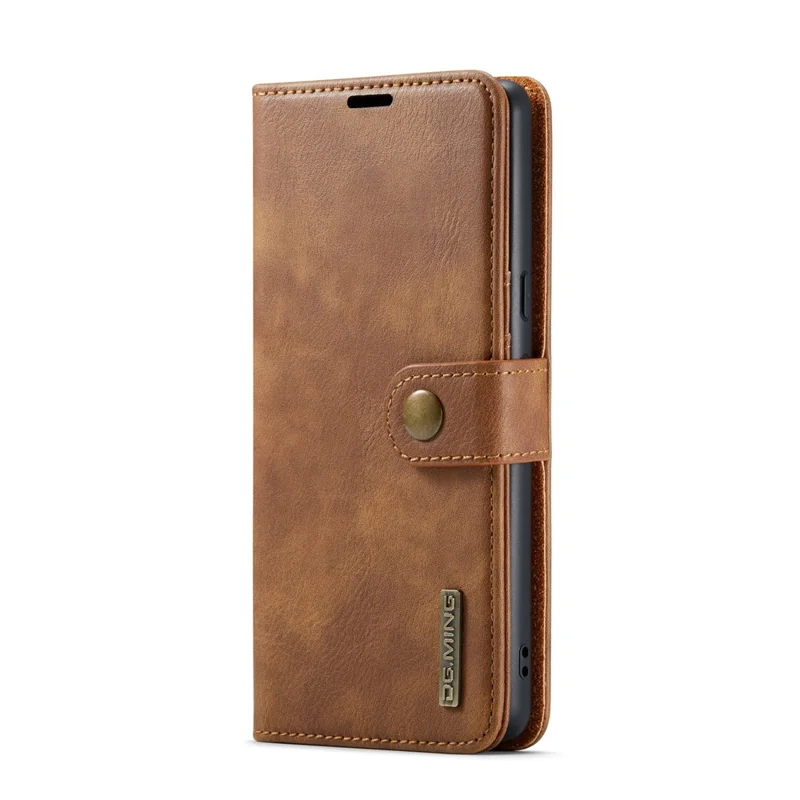 DG.MING for Google Pixel 8a Case Removable 2 in 1 Split Leather Folio Phone Cover - Brown