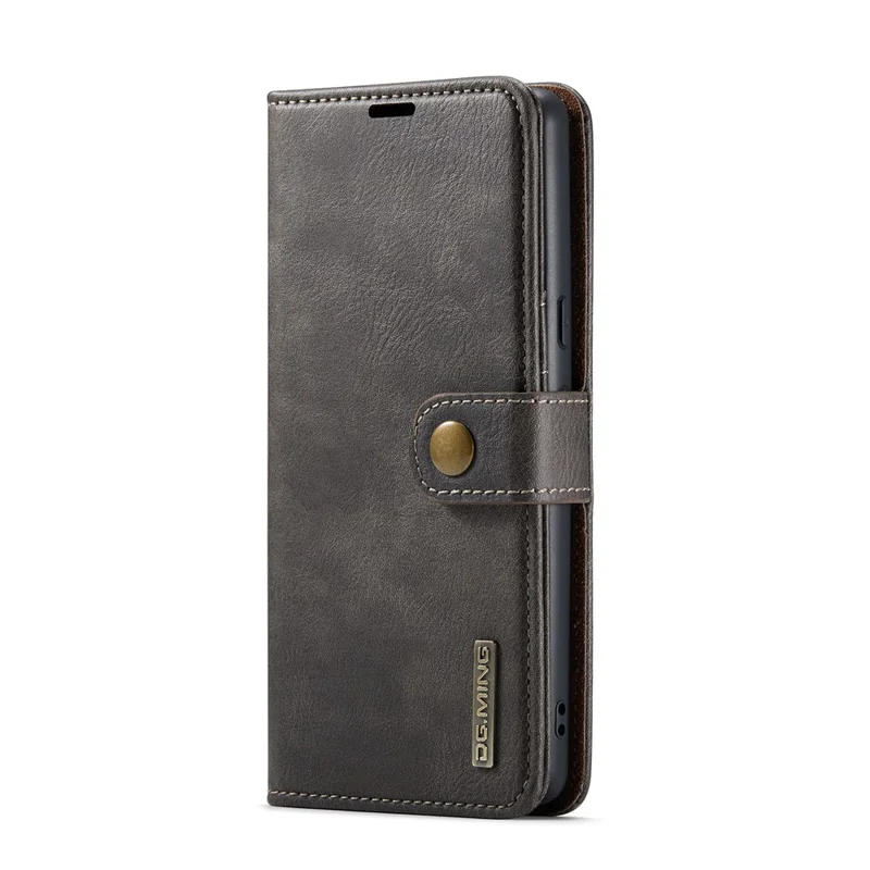 DG.MING para Google Pixel 8a Funda Extraíble 2 en 1 Cubierta de Teléfono de Cartera de Cuero Dividido - Gris
