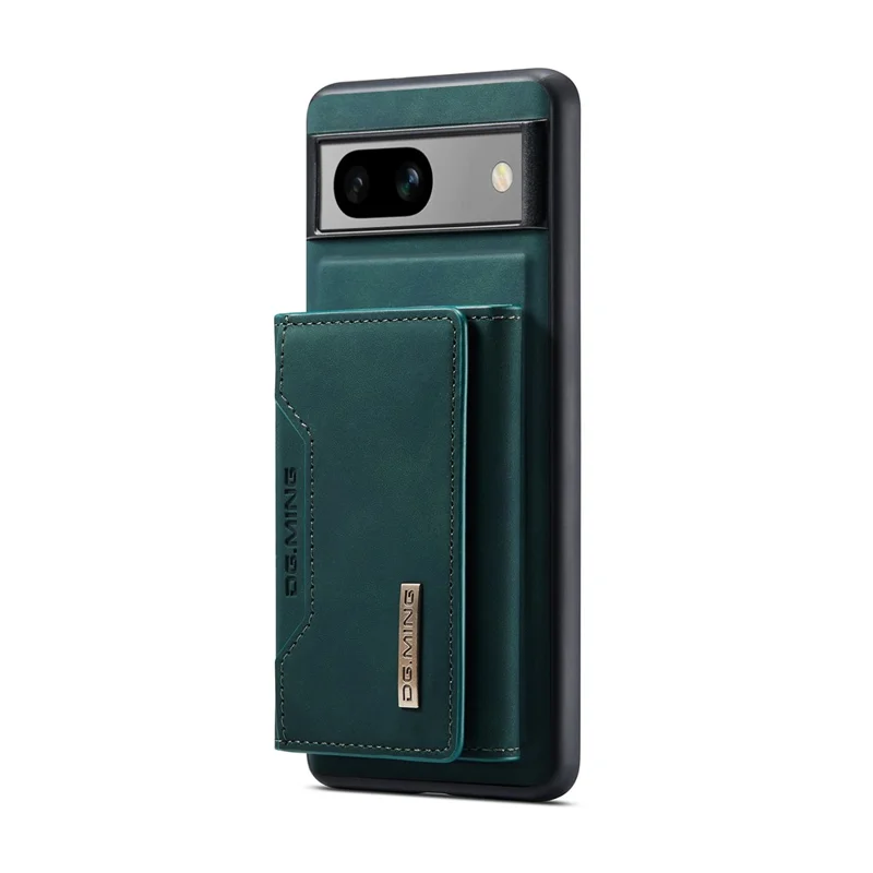 DG.MING M2-serie til Google Pixel 8a, aftagelig tegnebogstilfæld med lærredslagnet PC+TPU telefonbeskytning - Grøn