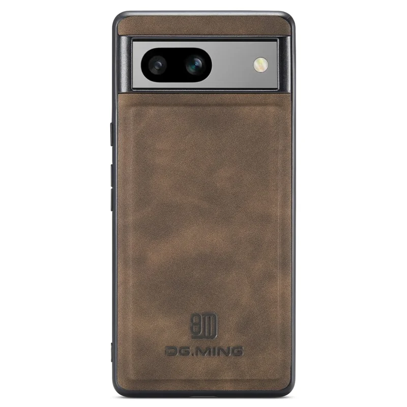 DG.MING Per Google Pixel 8a Custodia Ibrida PU Pelle+PC+TPU Anti-Graffio Custodia per Telefono - Caffè