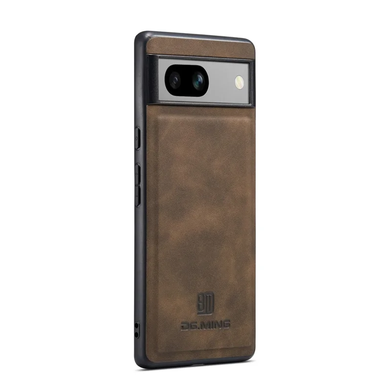 DG.MING Per Google Pixel 8a Custodia Ibrida PU Pelle+PC+TPU Anti-Graffio Custodia per Telefono - Caffè