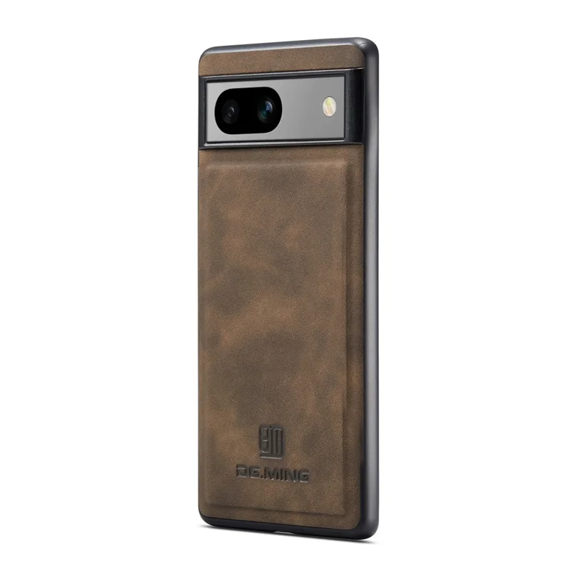 DG.MING Per Google Pixel 8a Custodia Ibrida PU Pelle+PC+TPU Anti-Graffio Custodia per Telefono - Caffè