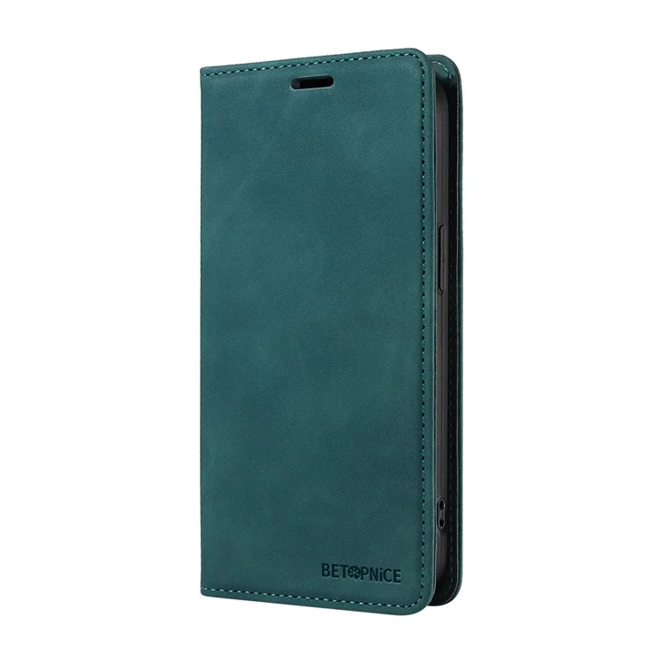 BETOPNICE 003 For iPhone 16e Wallet Case RFID Blocking Leather+TPU Shockproof Phone Shell - Green