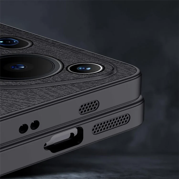 Per Huawei Pura 70 Ultra Cases Wood Texture PU+PC+TPU Phone Cover - Nero
