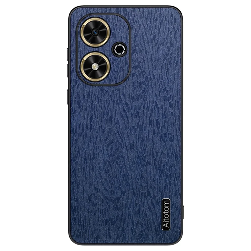 For Huawei Enjoy 50 Case Wood Texture PU Leather+PC+TPU Cover Mobile Accessories Wholesale - Blue