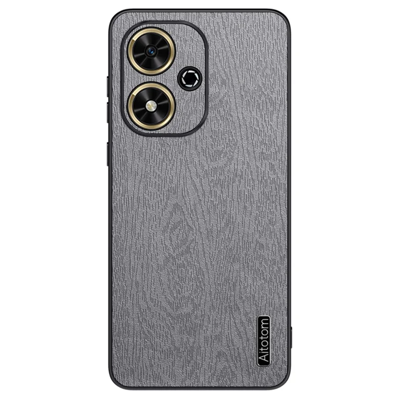 For Huawei Enjoy 50 Case Wood Texture PU Leather+PC+TPU Cover Mobile Accessories Wholesale - Grey