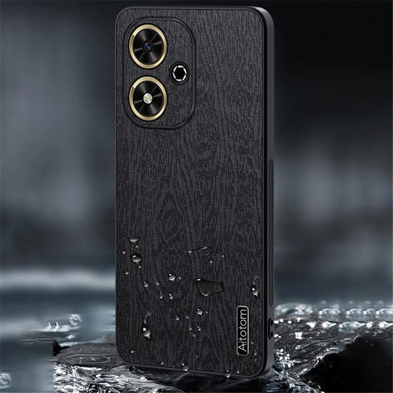 For Huawei Enjoy 50 Case Wood Texture PU Leather+PC+TPU Cover Mobile Accessories Wholesale - Grey