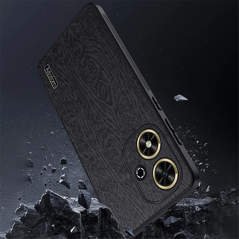 For Huawei Enjoy 50 Case Wood Texture PU Leather+PC+TPU Cover Mobile Accessories Wholesale - Grey