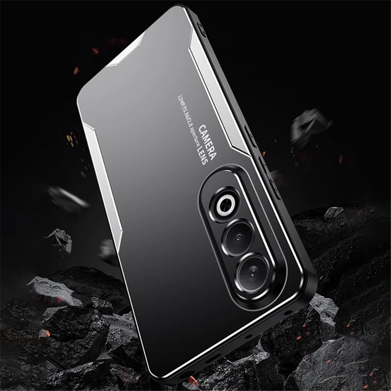 For Oppo K12 Case Anti-Drop Aluminum Alloy+PC+TPU Mobile Phone Cover - Blue