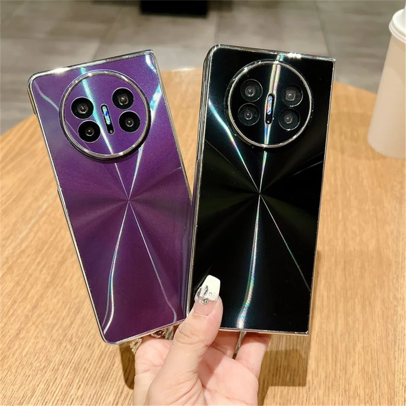 For Huawei Mate X3 5G / Mate X5 Case Hard PC CD Veins Protection Phone  Cover - Black