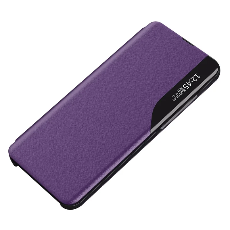 For Samsung Galaxy M55 5G / C55 5G / F55 5G Case View Window PU Leather Stand Cover - Purple