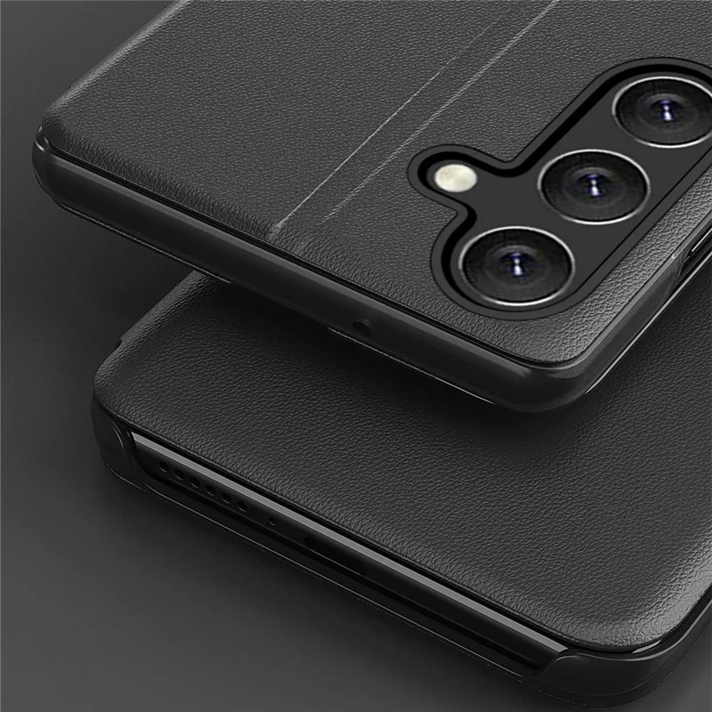 For Samsung Galaxy M55 5G / C55 5G / F55 5G Case View Window PU Leather Stand Cover - Purple