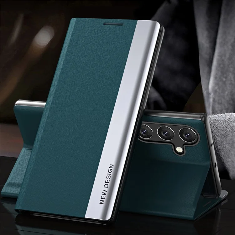 Para Samsung Galaxy M55 5G / C55 5G / F55 5G Funda Soporte Protección de Golpes Cubierta de Teléfono de Cuero - Verde