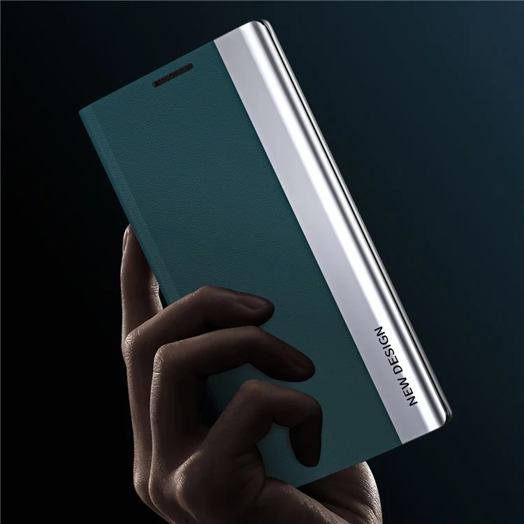 Para Samsung Galaxy M55 5G / C55 5G / F55 5G Funda Soporte Protección de Golpes Cubierta de Teléfono de Cuero - Verde