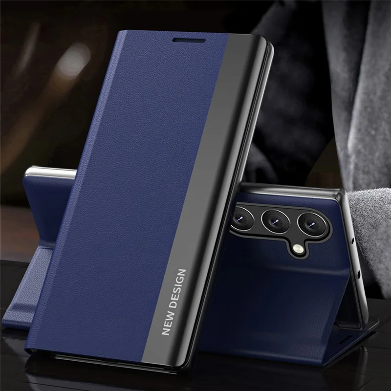 For Samsung Galaxy M55 5G / C55 5G / F55 5G Case Stand Shockproof Leather Phone Cover - Sapphire