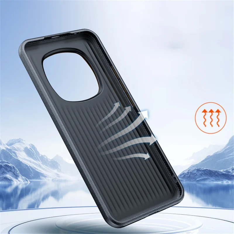 Funda de teléfono de cuero de poliuretano + TPU para Honor Magic6 Pro 5G Wholesale Metal Lens Frame - Negro