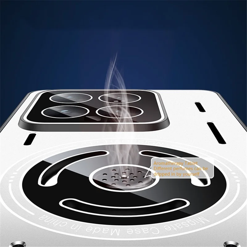For Xiaomi 14 Magnetic Case TPU+Metal Heat Dissipation Phone Cover with PC Lens Film - Black