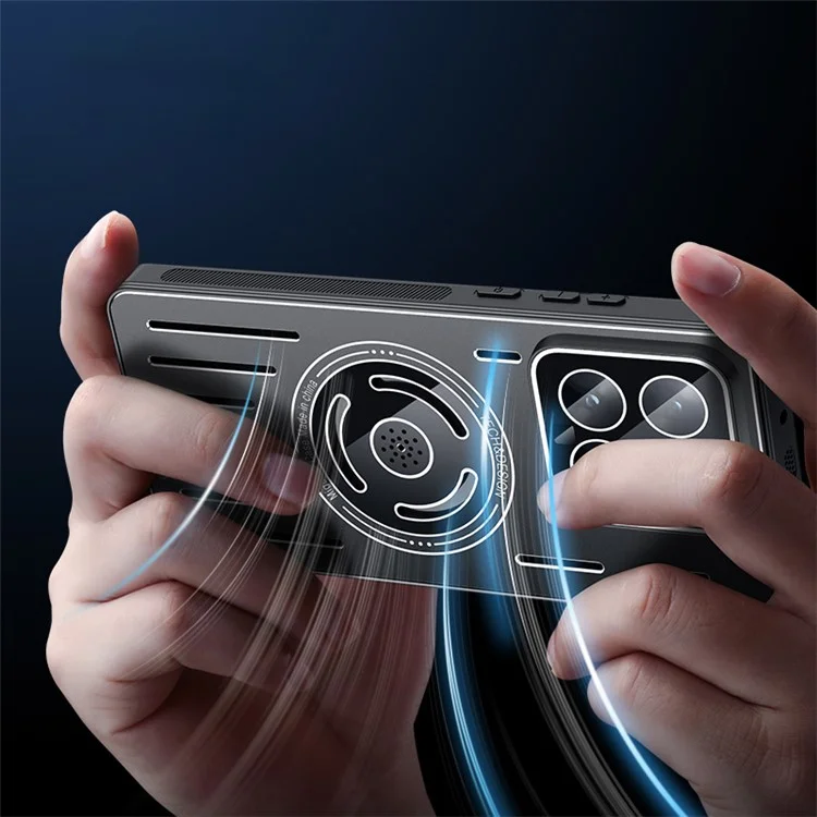 Per Xiaomi 14 Pro Case Compatibile con Magsafe TPU Frame+Metal Back Phone Cover Built-In Lens Film - Nero