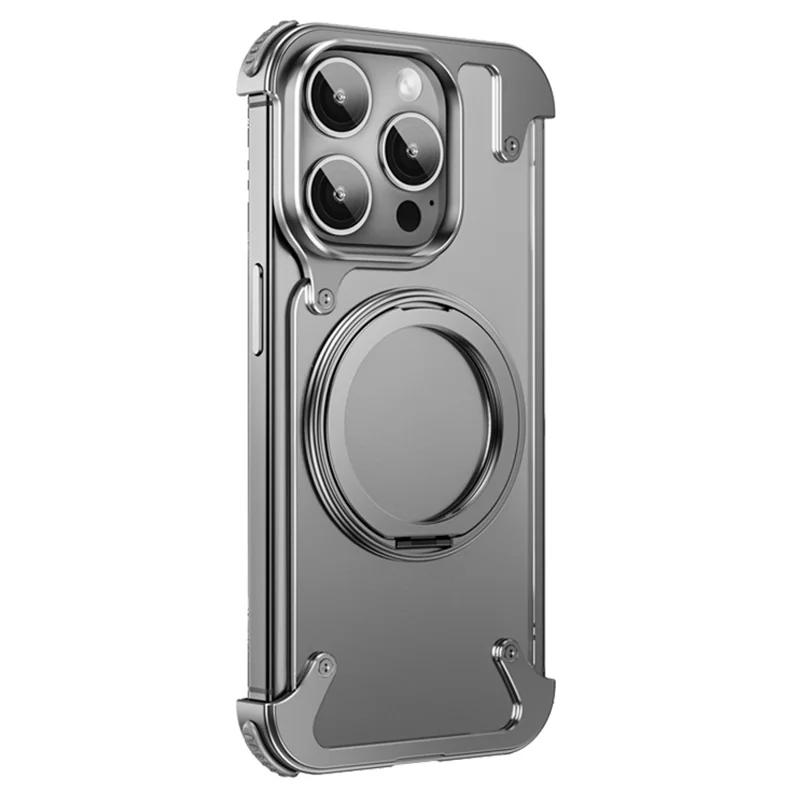 For iPhone 15 Pro Max Case Compatible with MagSafe Ring Kickstand Matte PC Phone Cover - Matte Primary Color