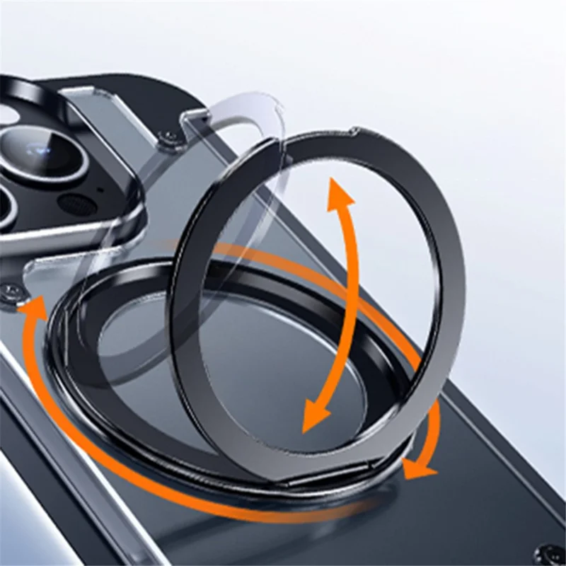 For iPhone 15 Pro Max Case Compatible with MagSafe Ring Kickstand Matte PC Phone Cover - Matte Primary Color