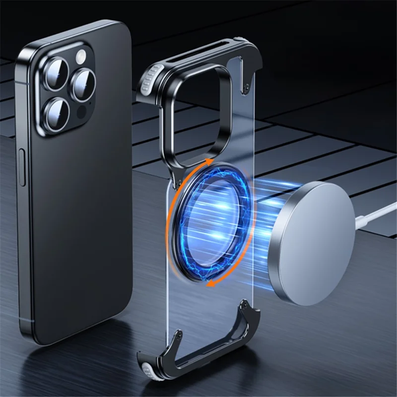 For iPhone 15 Pro Max Case Compatible with MagSafe Ring Kickstand Matte PC Phone Cover - Matte Primary Color