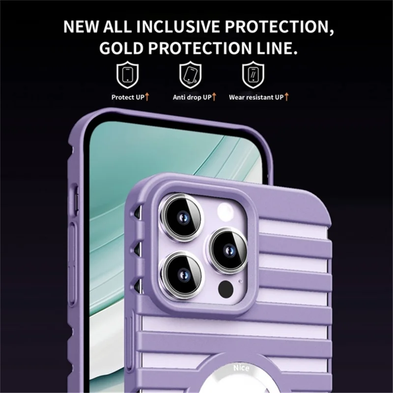 For iPhone 13 Pro Compatible with Magsafe Heat Dissipation Case Hollow-Out PC Phone Cover - Blue