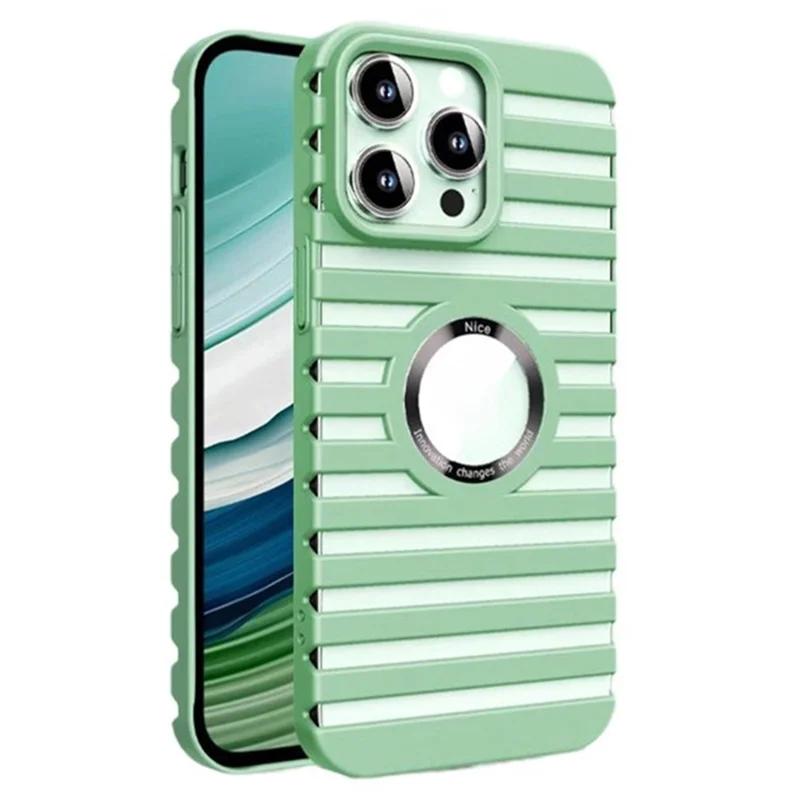 For iPhone 13 Pro Max 6.7 inch Rubberized Phone Case Magnetic Heat Dissipation PC Phone Cover - Green