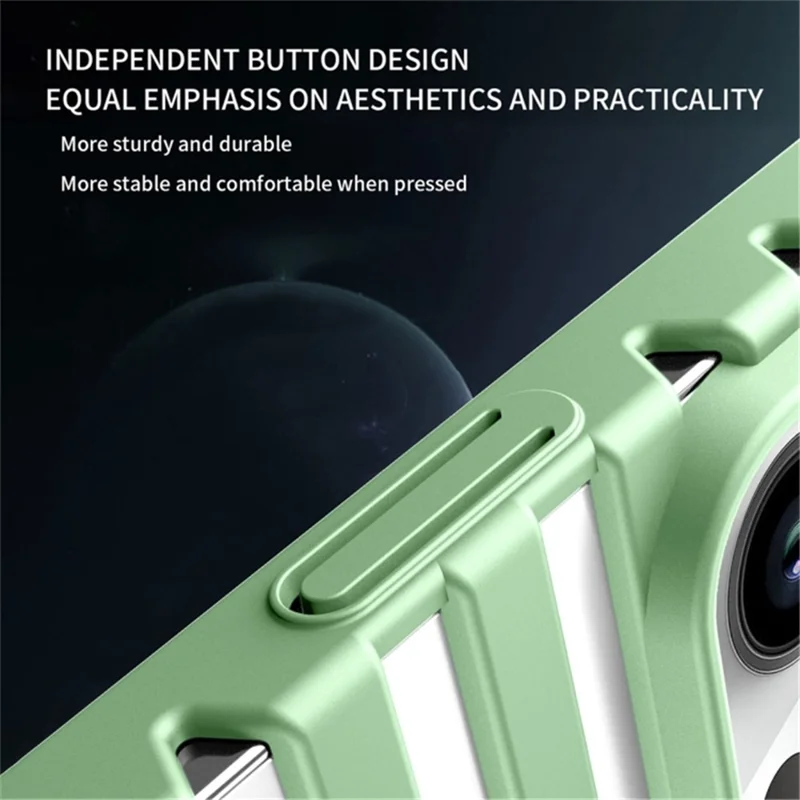 For iPhone 13 Pro Max 6.7 inch Rubberized Phone Case Magnetic Heat Dissipation PC Phone Cover - Green