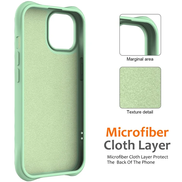 For iPhone 14 Plus Magnetic Phone Case Water Ripple Texture Liquid Silicone Shell with Hand Strap - Green