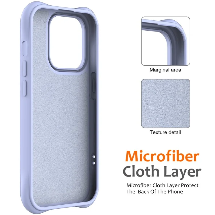 For iPhone 14 Pro Max Case Water Ripple Texture Liquid Silicone Phone Cover Compatible with MagSafe - Purple