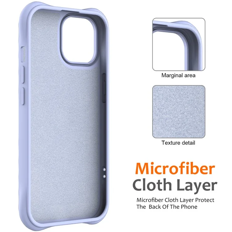 Per iPhone 13 mini Liquid Silicone Case Water Ripple Texture Magnetic Phone Protector - Porpora