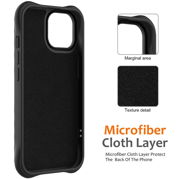 For iPhone 13 Case Compatible with Magsafe Ripple Texture Liquid Silicone Soft Phone Cover - Black