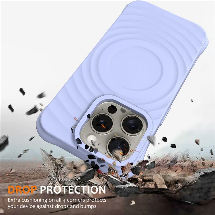 Защитный чехол из мягкого жидкого силикона для iPhone 12 / 12 Pro, совместимый с Magsafe - фиолетовый
