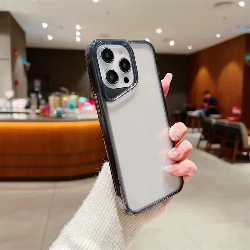 For iPhone 15 Pro Case Anti-Drop Soft TPU Slim Phone Cover - Black