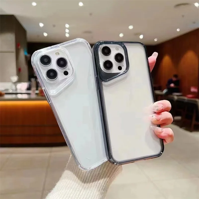 For iPhone 15 Pro Case Anti-Drop Soft TPU Slim Phone Cover - Black