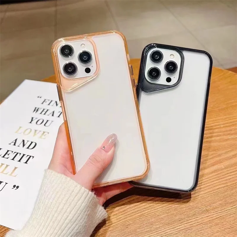 For iPhone 15 Pro Case Anti-Drop Soft TPU Slim Phone Cover - Black