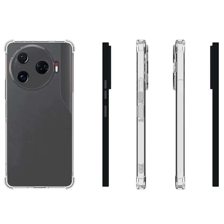 Für TECNO Camon 30 Pro 5G Clear TPU-Hülle Verstärkte Ecken Schutzhülle
