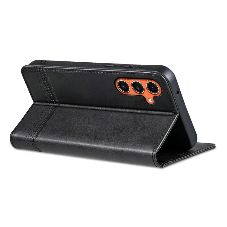AZNS Para Samsung Galaxy M55 5G / C55 5G / F55 5G Funda Cartera de Cuero PU Absorción Magnética Cubierta de Teléfono - Negro