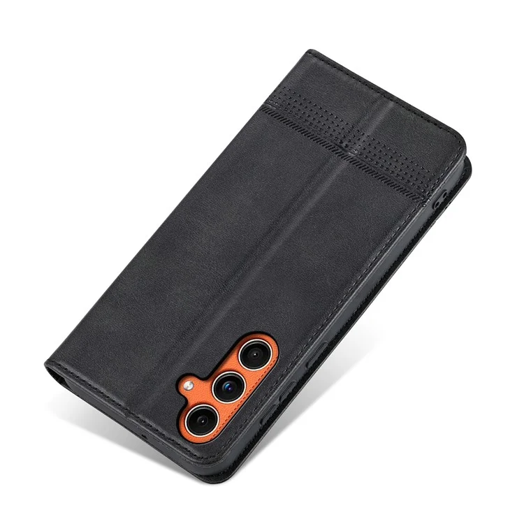 AZNS Para Samsung Galaxy M55 5G / C55 5G / F55 5G Funda Cartera de Cuero PU Absorción Magnética Cubierta de Teléfono - Negro