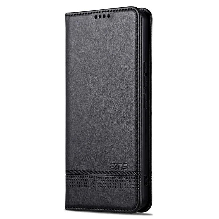 AZNS Para Samsung Galaxy M55 5G / C55 5G / F55 5G Funda Cartera de Cuero PU Absorción Magnética Cubierta de Teléfono - Negro