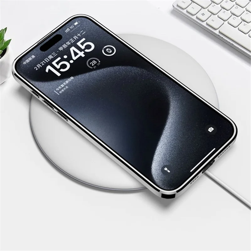 GKK For iPhone 15 Pro Max Case Anti-Scratch Leather+TPU+Hard PC Splice Phone Cover - Black