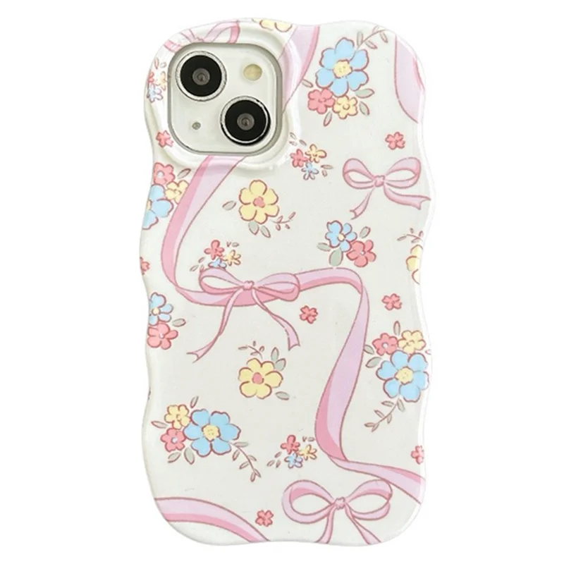 Funda de teléfono con Patrón de Flores para iPhone 14, Cubierta de Teléfono Desmontable de Acrílico + TPU