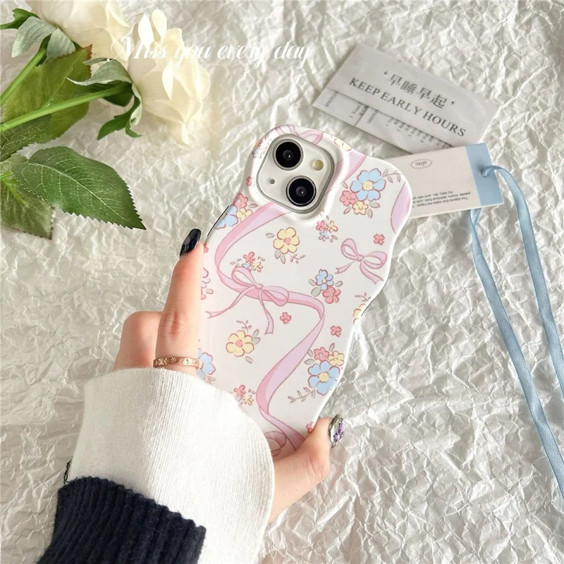 Funda de teléfono con Patrón de Flores para iPhone 14, Cubierta de Teléfono Desmontable de Acrílico + TPU