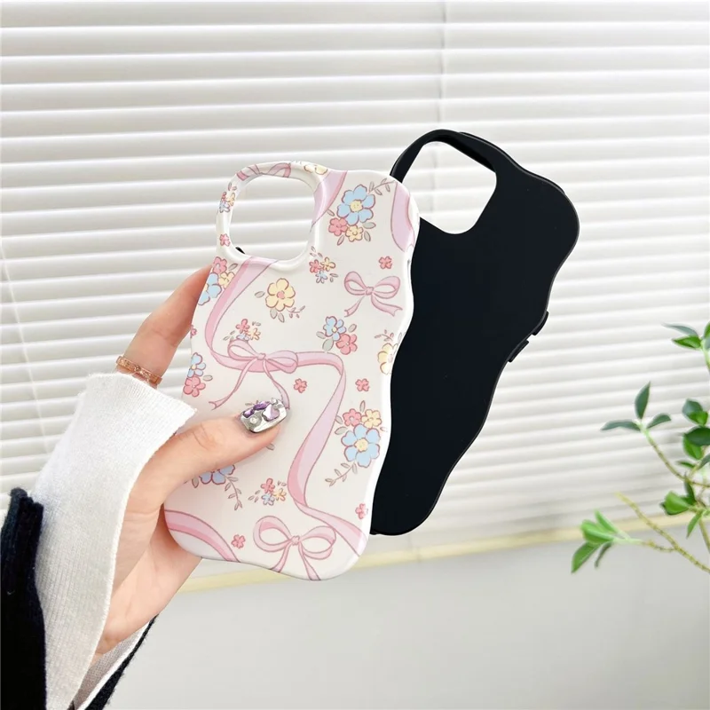 Funda de teléfono con Patrón de Flores para iPhone 14, Cubierta de Teléfono Desmontable de Acrílico + TPU