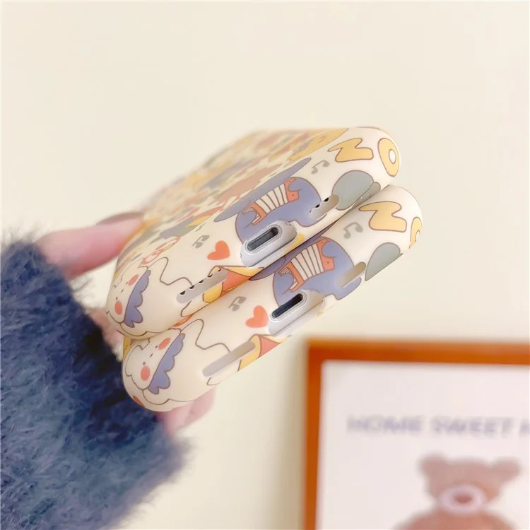Für iPhone 14 Cover Lovely Circus Animals Liquid Silicone Anti-Scratch Phone Case