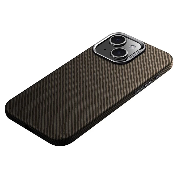 SULADA For iPhone 15 Case Compatible with Magsafe TPU+PU Leather Back Phone Cover - Brown
