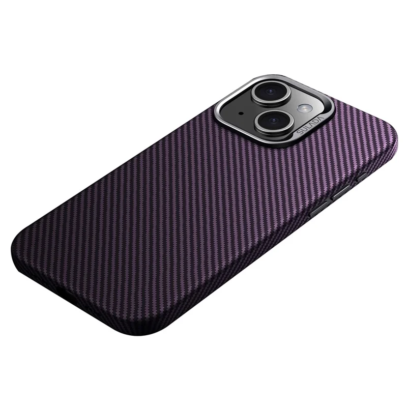 SULADA For iPhone 15 Case Compatible with Magsafe TPU+PU Leather Back Phone Cover - Purple