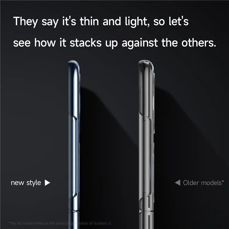 SULADA Pour Huawei P50 Pocket Étui de téléphone Clair PC Gravure au Laser Anti-Choc Étui de Téléphone - Bleu