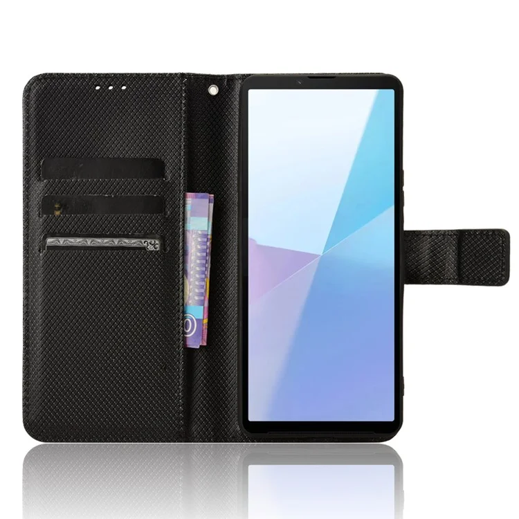 For Sony Xperia 10 VI Mobile Phone Case Wholesale Leather Wallet Flip Phone Cover - Black